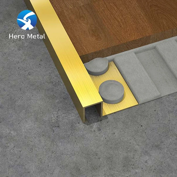 brush gold tile profile trim