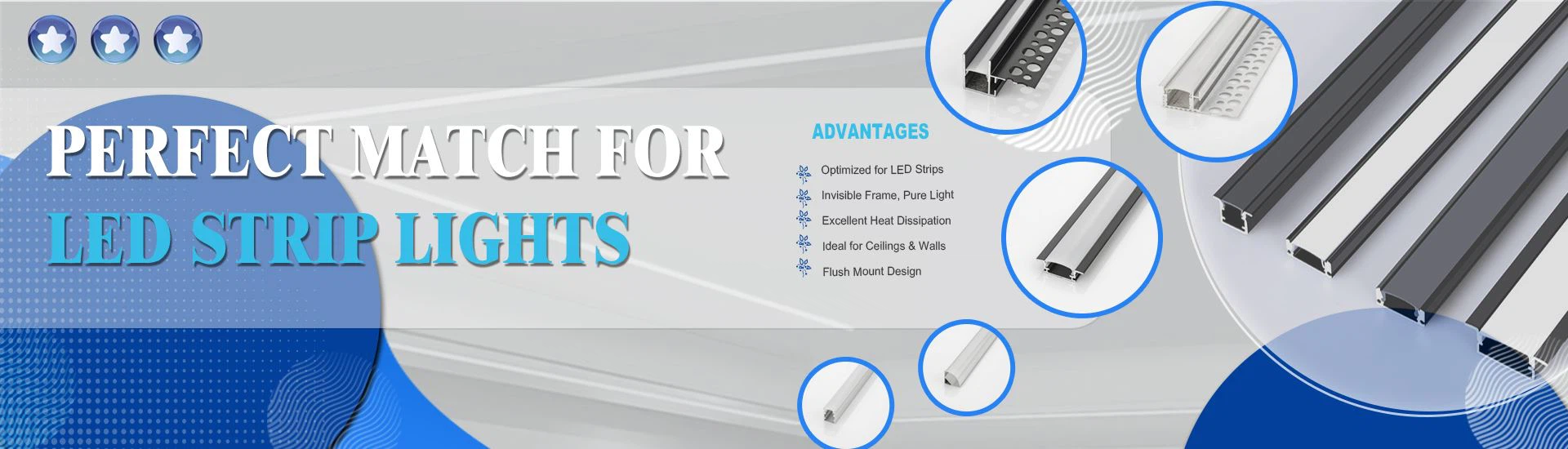 hero metal custom aluminum ceiling profile led strip