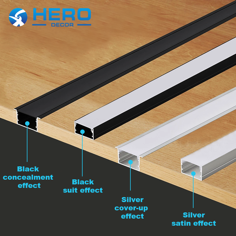 Wide Aluminum LED Profile Installation Wide Aluminum LED Profile Installation